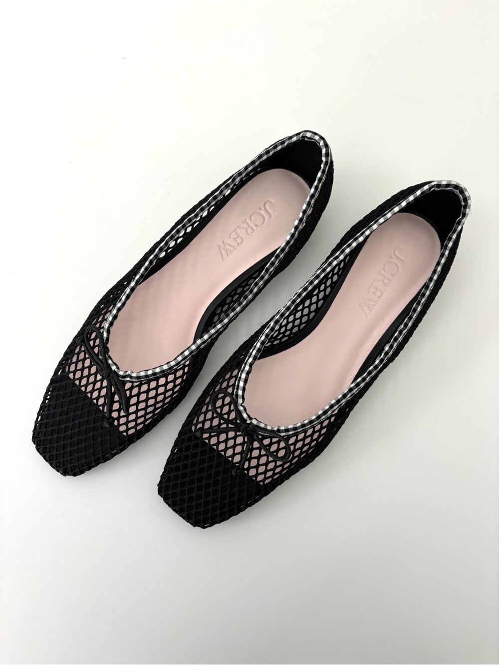J Crew Sophie Woven Ballet Flats NWT Black Mesh Modern Minimalism 8